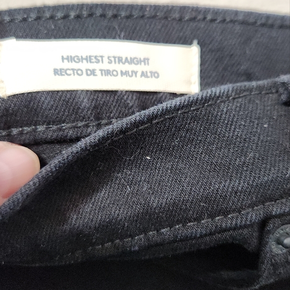 Women's Highest Rise Straight Ankle Black Jeans - Universal Thread - Size 8 - Picture 12 of 12